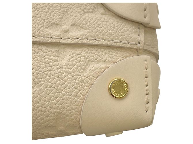 Borsa Louis Vuitton Monogram Empreinte Petite Malle Souple Bianco - vista 9
