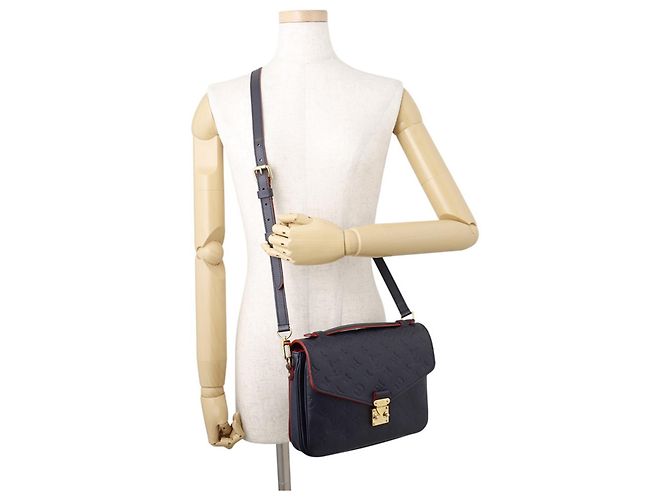 Borsa Louis Vuitton Monogram Empreinte Pochette Métis MM Rosso - vista 5