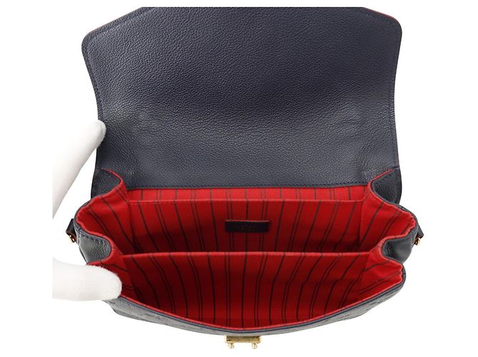 Borsa Louis Vuitton Monogram Empreinte Pochette Métis MM Rosso - vista 7