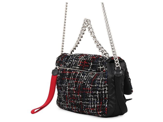 Borsa a Spalla con Catena Chanel Nero Rosso - vista 2