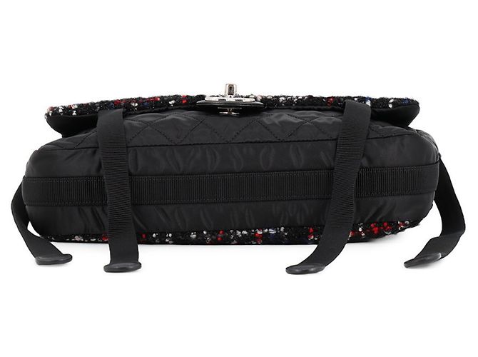 Borsa a Spalla con Catena Chanel Nero Rosso - vista 4