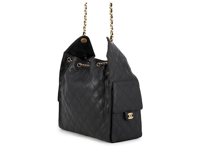 Borsa a Spalla con Catena Chanel Nero - vista 2
