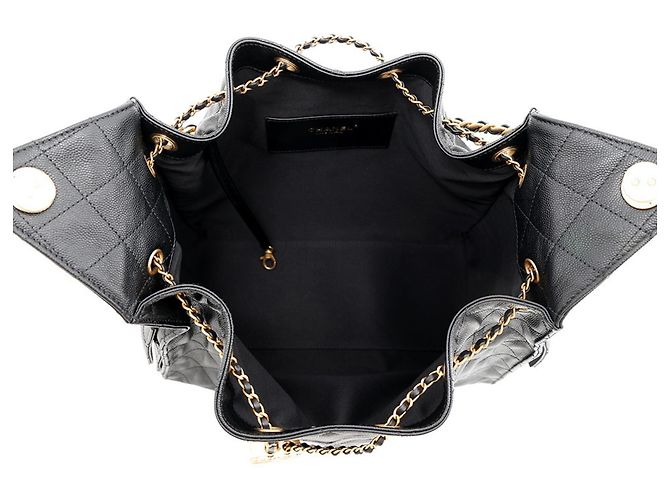 Borsa a Spalla con Catena Chanel Nero - vista 5