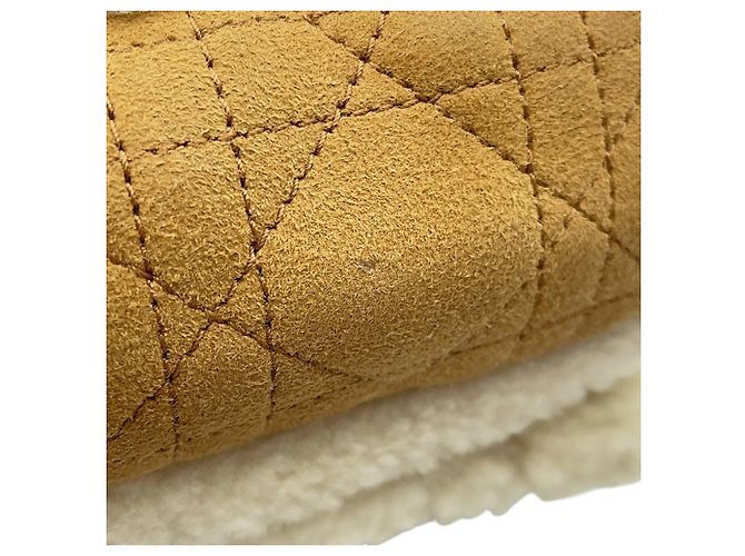Borsa a tracolla in pelle beige e bianca Christian Dior Bianco - vista 10