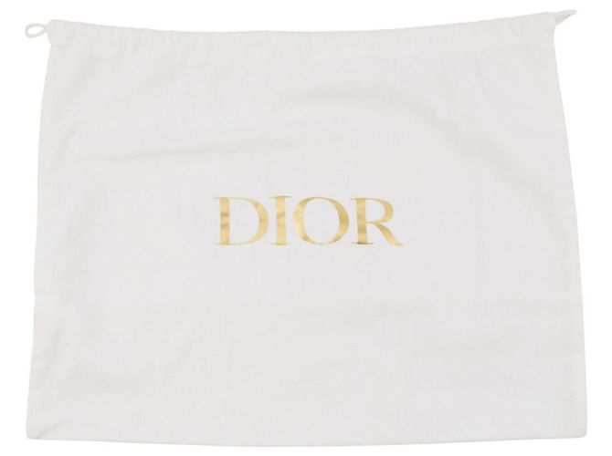 Borsa a tracolla in pelle beige e bianca Christian Dior Bianco - vista 18