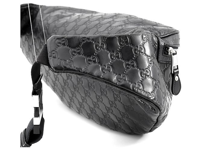 Borsa a tracolla Gucci - Marsupio Guccissima Blu navy - vista 3