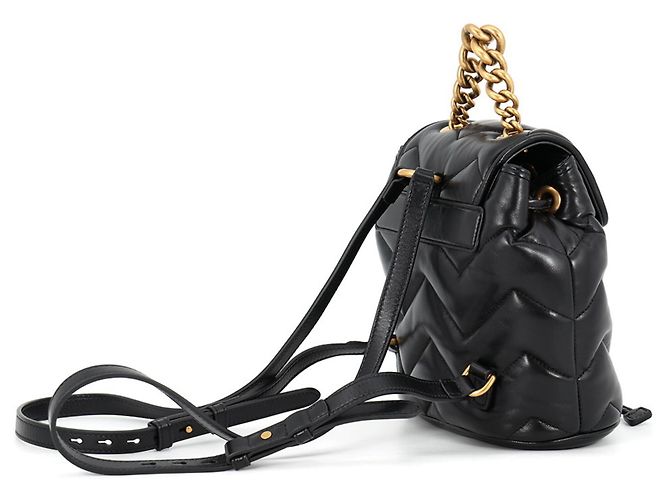 Gucci GG Marmont Lederrucksack Schwarz - Ansicht 2