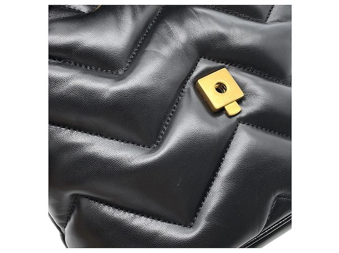 Gucci GG Marmont Lederrucksack Schwarz - Ansicht 6