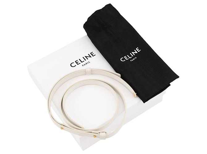 Céline Borsa a Spalla Celine Triomphe Mini Claude Bianco - vista 16