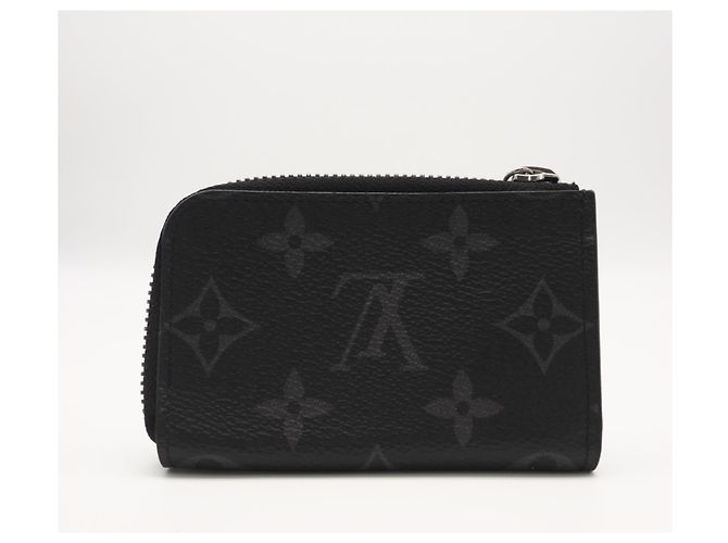Louis Vuitton Monogram Eclipse Coin Case Black - view 2