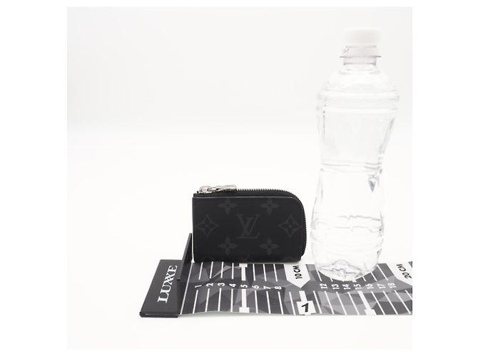 Louis Vuitton Monogram Eclipse Coin Case Black - view 3