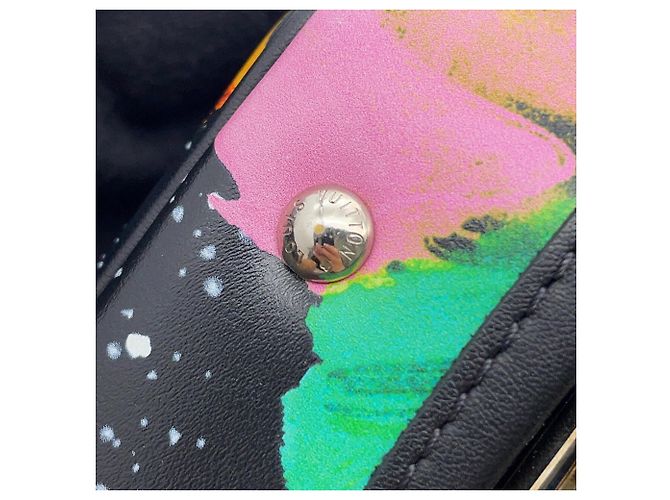 Borsa a mano Louis Vuitton Petite Boite Chapeau in pelle Nero Multicolore - vista 10