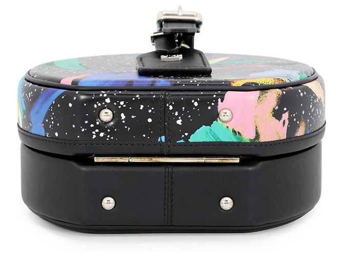 Borsa a mano Louis Vuitton Petite Boite Chapeau in pelle Nero Multicolore - vista 3