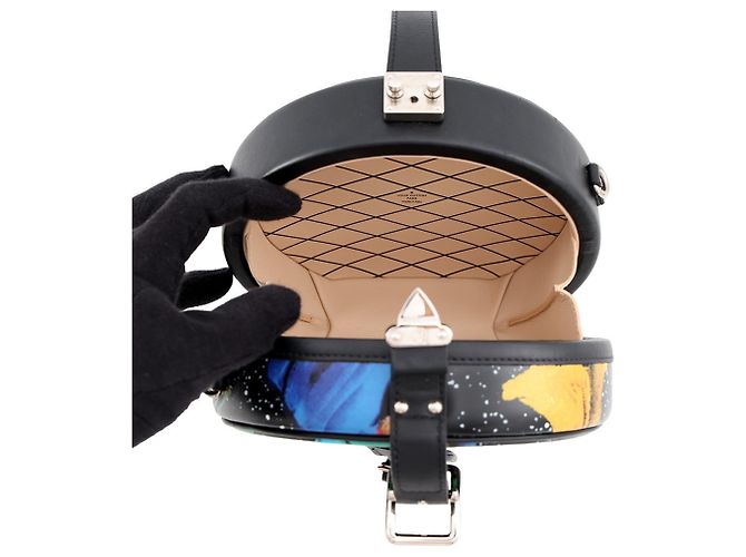 Borsa a mano Louis Vuitton Petite Boite Chapeau in pelle Nero Multicolore - vista 6