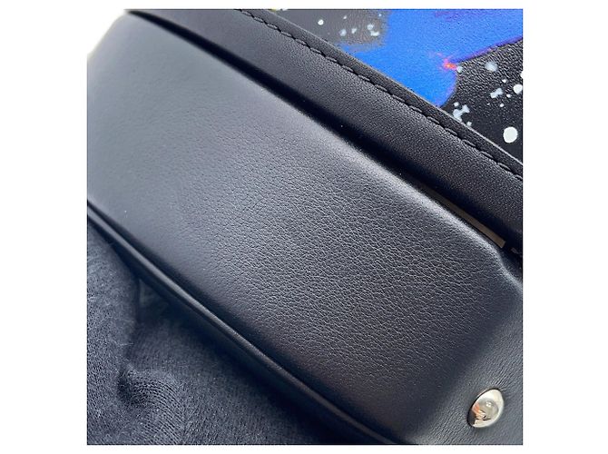 Borsa a mano Louis Vuitton Petite Boite Chapeau in pelle Nero Multicolore - vista 9