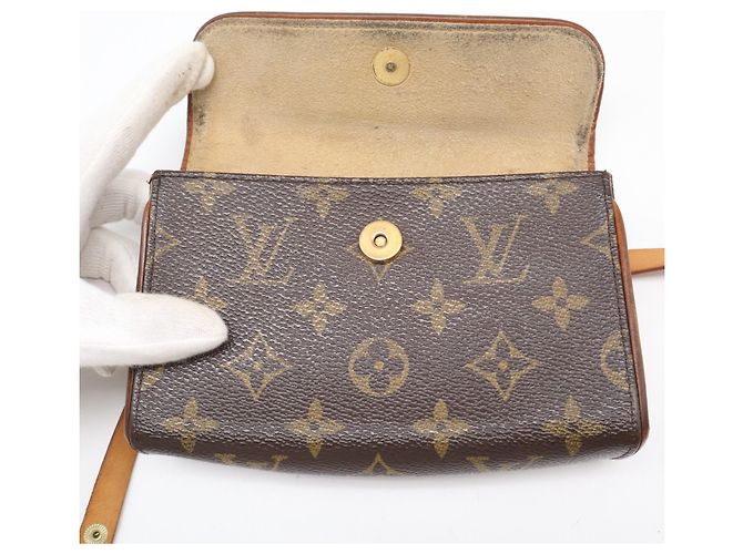 Borsa a tracolla Louis Vuitton Monogram Pochette Florentine Marrone Beige Monogramma - vista 12
