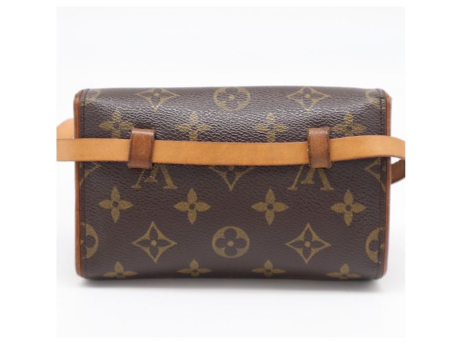 Borsa a tracolla Louis Vuitton Monogram Pochette Florentine Marrone Beige Monogramma - vista 2