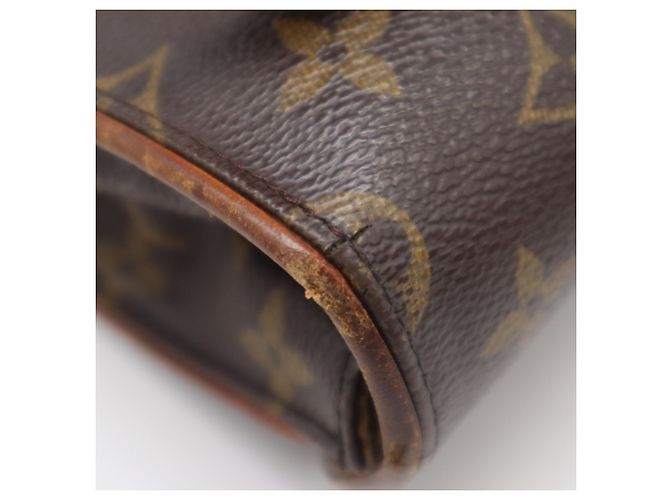 Borsa a tracolla Louis Vuitton Monogram Pochette Florentine Marrone Beige Monogramma - vista 8