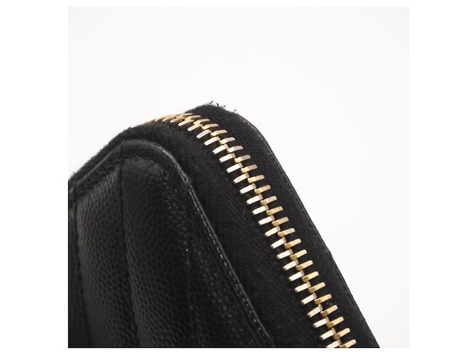 Cartera larga de piel de becerro Saint Laurent Negro - vista 10