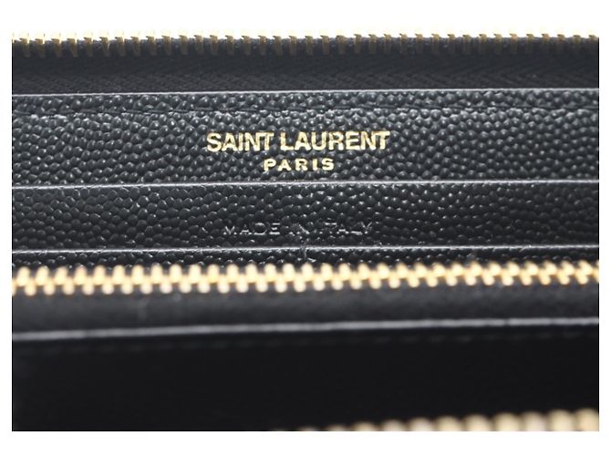 Cartera larga de piel de becerro Saint Laurent Negro - vista 19