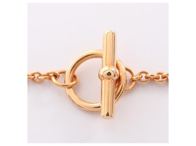 Hermès Hermes Chaine d'Ancre Mini Maillon PM Halskette Blau Golden - Ansicht 4