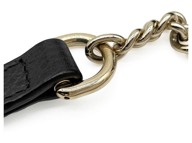 Bolsa de ombro GUCCI com corrente e fivela Interlocking G GG Preto - vista 11