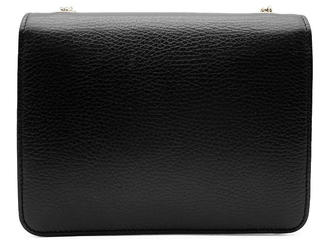 Bolsa de ombro GUCCI com corrente e fivela Interlocking G GG Preto - vista 2