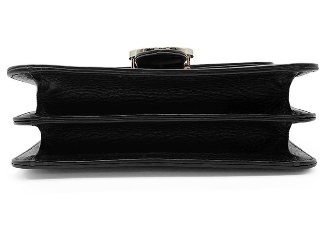 Bolsa de ombro GUCCI com corrente e fivela Interlocking G GG Preto - vista 5