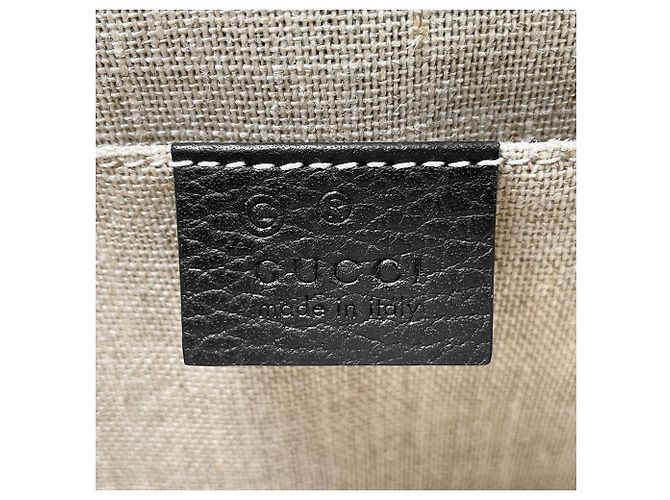 Bolsa de ombro GUCCI com corrente e fivela Interlocking G GG Preto - vista 8