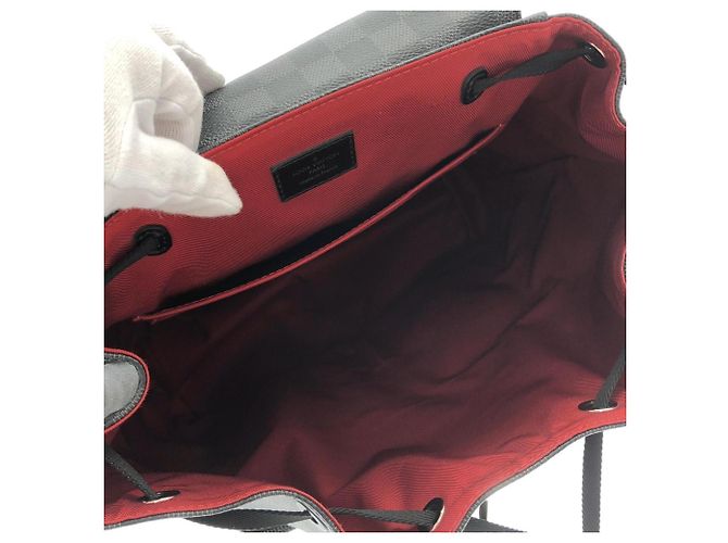 Zaino Louis Vuitton Damier Graphite Utility Nero - vista 8
