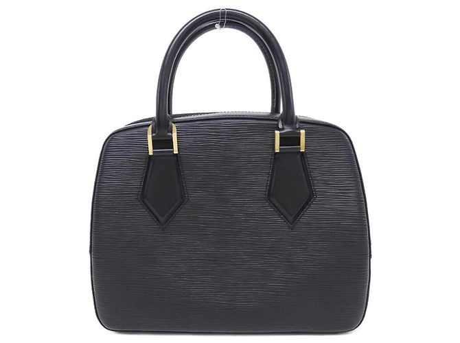 Borsa a mano Louis Vuitton Epi Sablon in pelle nera Nero - vista 2