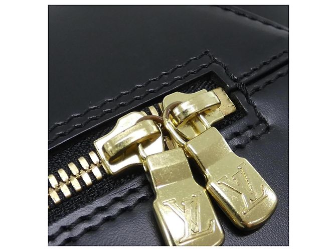Borsa a mano Louis Vuitton Epi Sablon in pelle nera Nero - vista 5