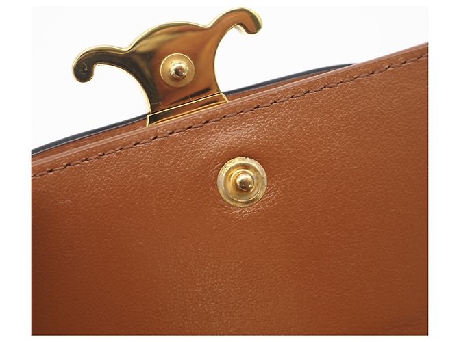 Céline CELINE Triomphe Canvas Kleine Klappbörse Braun - Ansicht 18