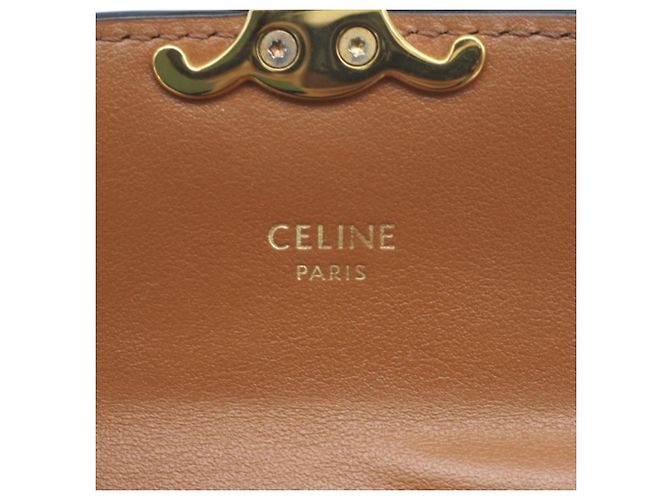 Céline CELINE Triomphe Canvas Kleine Klappbörse Braun - Ansicht 20