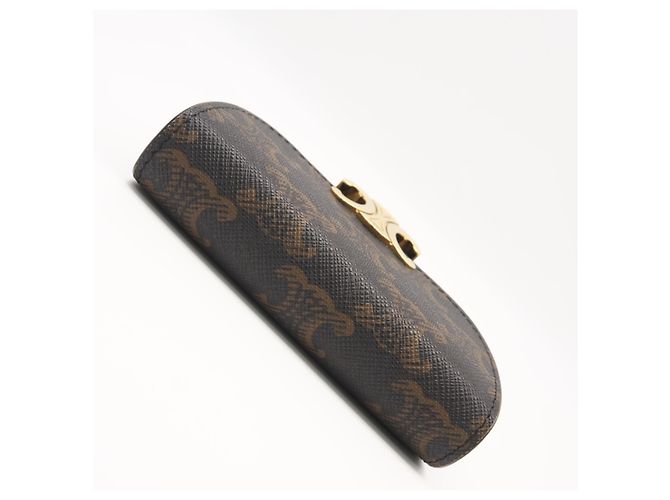 Céline CELINE Triomphe Canvas Kleine Klappbörse Braun - Ansicht 4