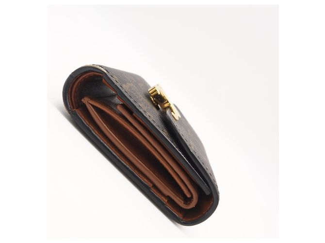 Céline CELINE Triomphe Canvas Kleine Klappbörse Braun - Ansicht 6