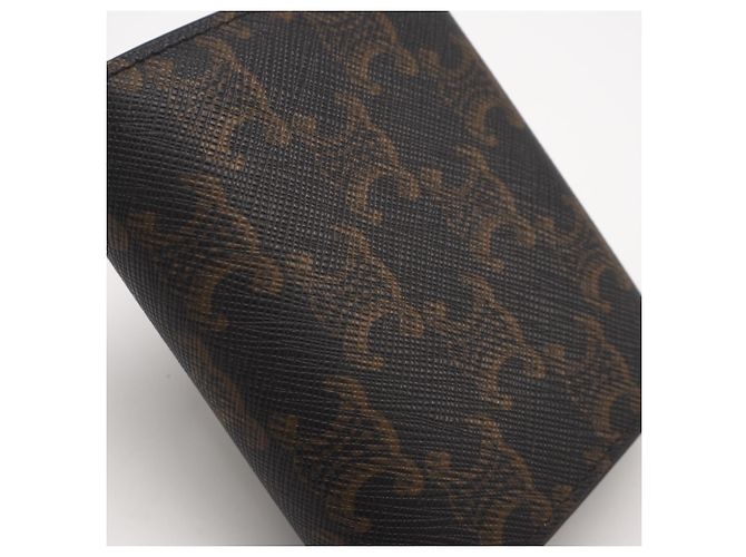 Céline CELINE Triomphe Canvas Kleine Klappbörse Braun - Ansicht 8