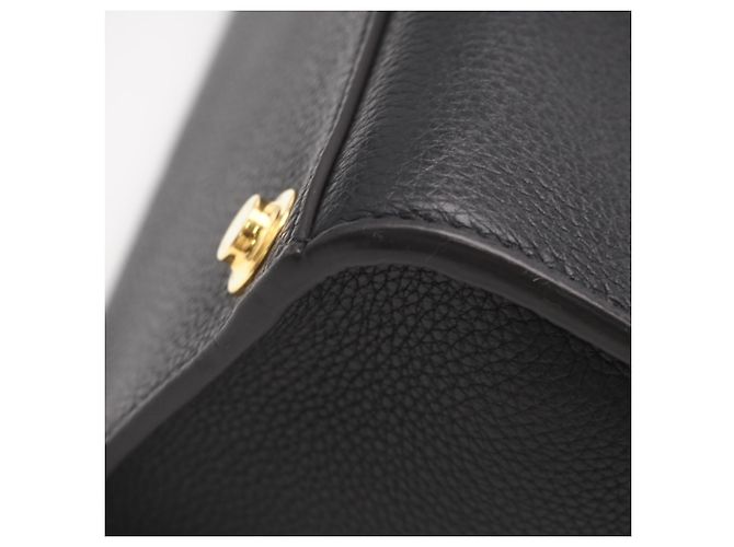 Borsa Louis Vuitton Taurillon City Steamer PM Noir Nero - vista 12