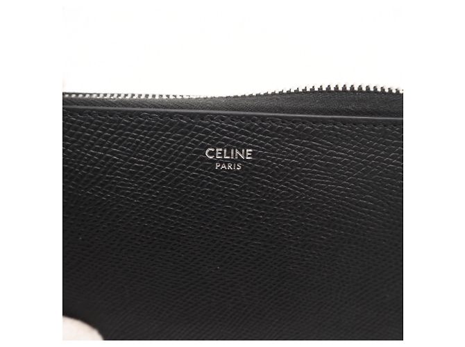 Céline Celine Long Black Grain Calf Leather Wallet - view 15