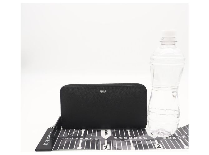 Céline Celine Long Black Grain Calf Leather Wallet - view 3