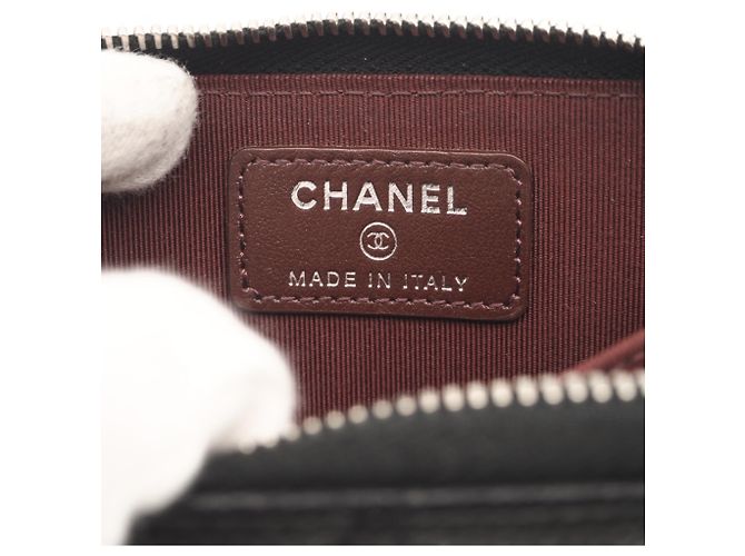 Monedero con cremallera Chanel Caviar Skin Classic Negro - vista 15