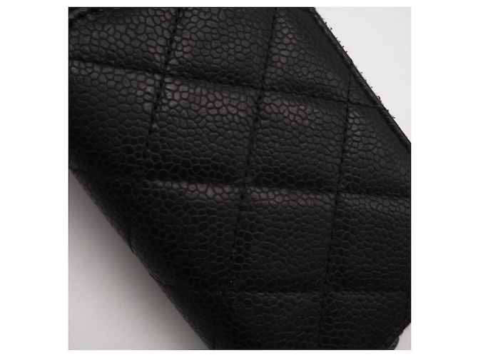 Monedero con cremallera Chanel Caviar Skin Classic Negro - vista 4