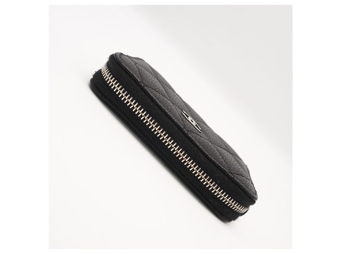 Monedero con cremallera Chanel Caviar Skin Classic Negro - vista 8