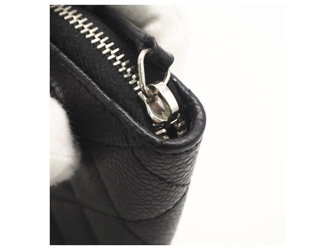 Monedero con cremallera Chanel Caviar Skin Classic Negro - vista 9