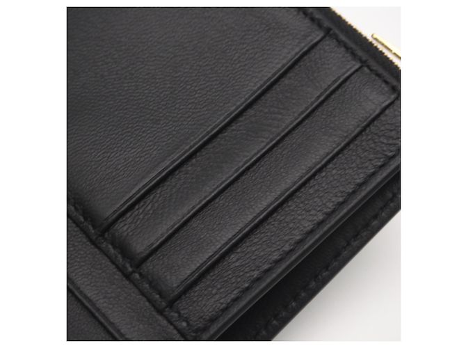 Balenciaga Smooth Calf Leather Tri-fold Wallet Black - view 12