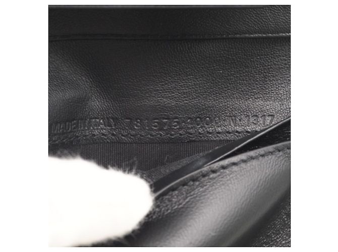 Balenciaga Smooth Calf Leather Tri-fold Wallet Black - view 18