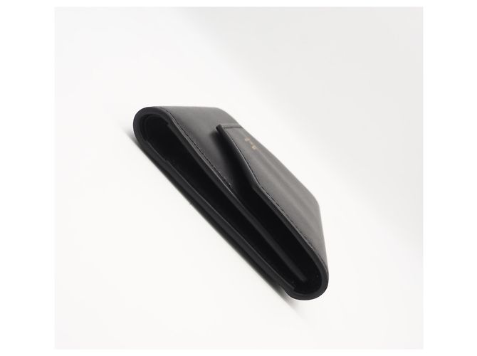 Balenciaga Smooth Calf Leather Tri-fold Wallet Black - view 5