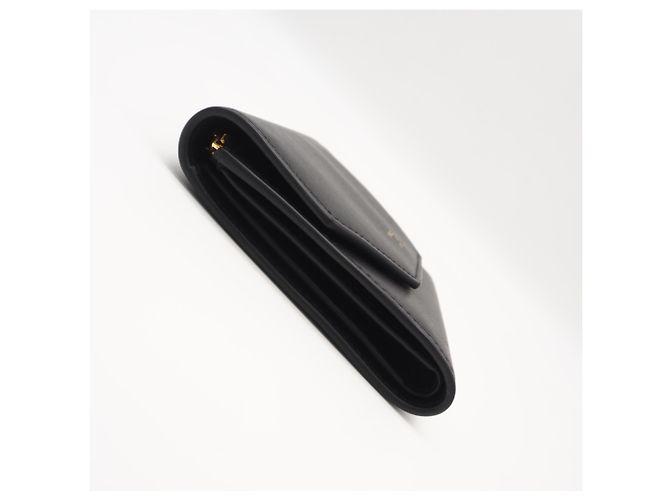 Balenciaga Smooth Calf Leather Tri-fold Wallet Black - view 6