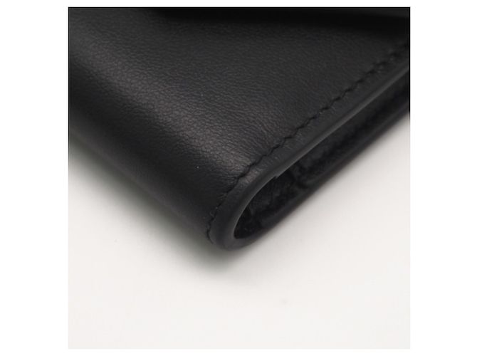 Balenciaga Smooth Calf Leather Tri-fold Wallet Black - view 8
