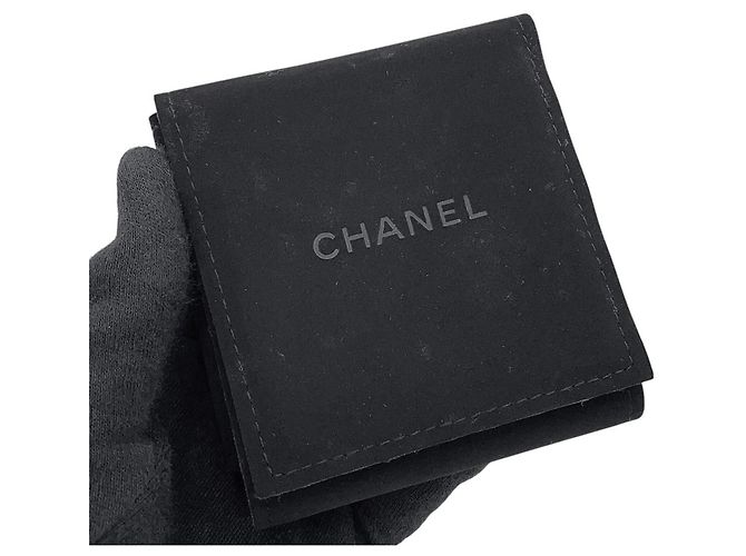Spilla Chanel oro con strass e pelle D'oro - vista 7